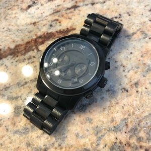 Michael Kors black stainless steel watch